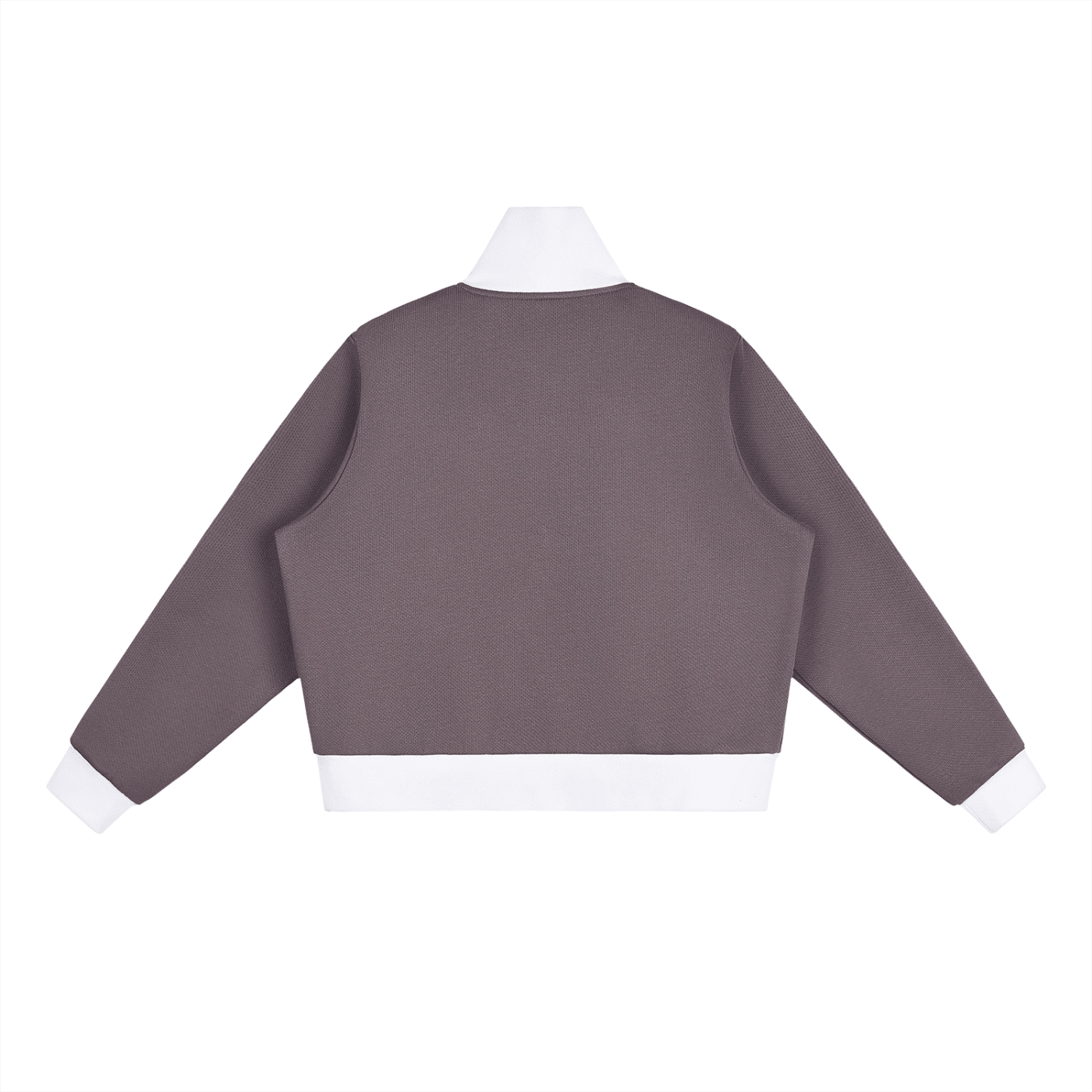 Contrast Side Stripe Fleece Cropped Track Jacket - | 234 Collectives