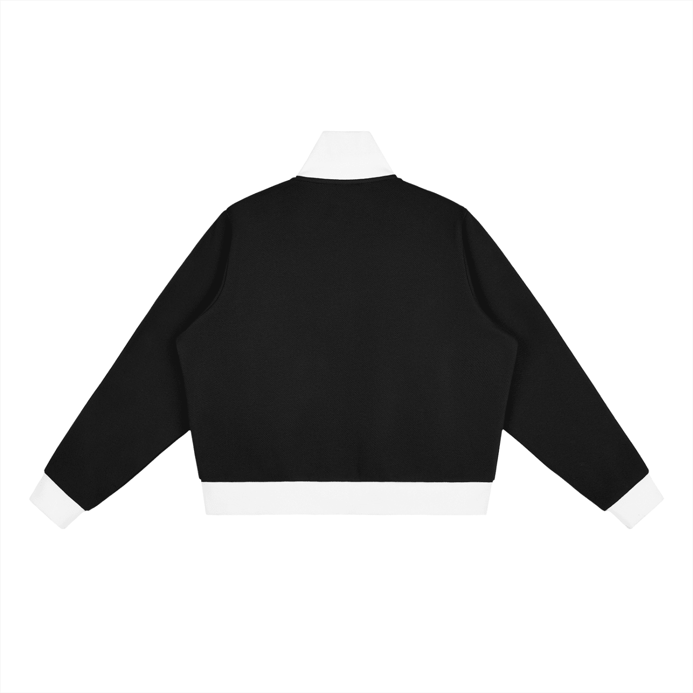 Contrast Side Stripe Fleece Cropped Track Jacket - | 234 Collectives