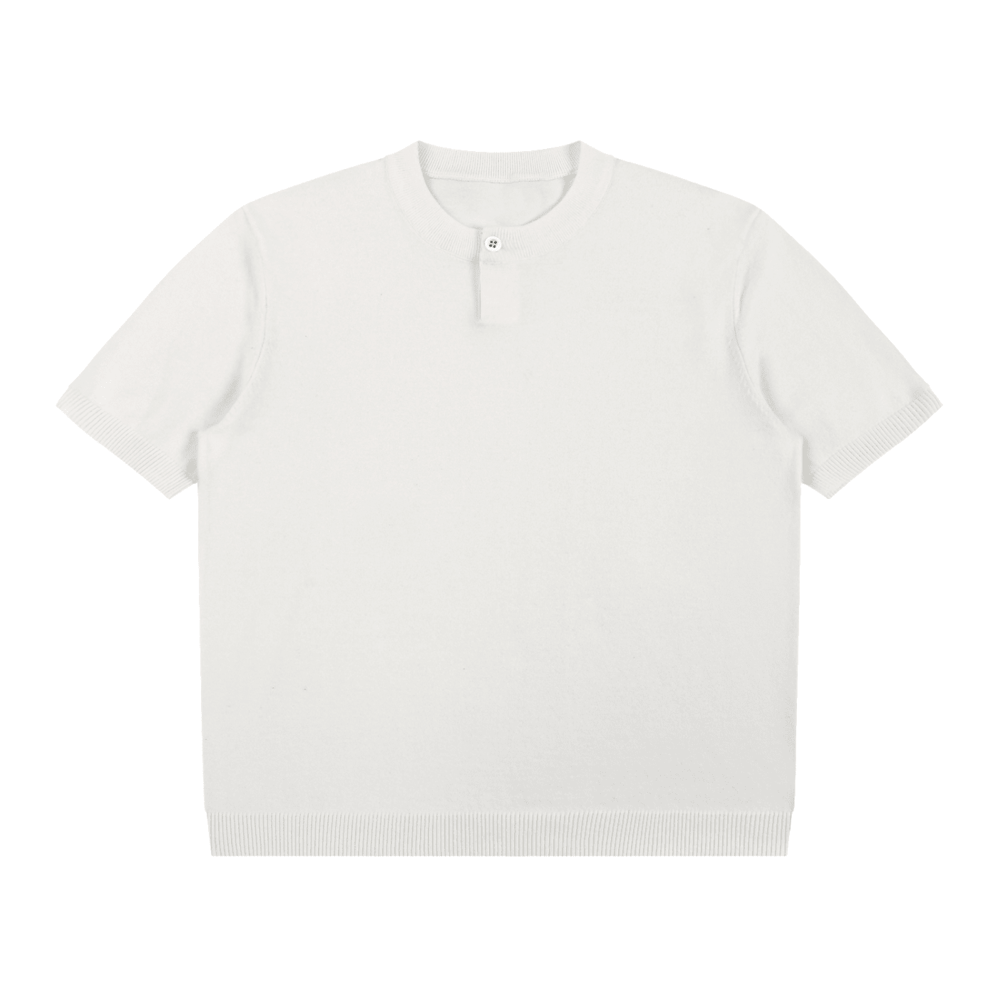 Cotton Knit Short Sleeve Henley T-Shirt - | 234 Collectives