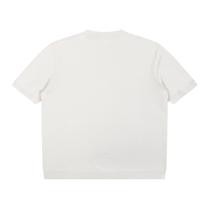 Cotton Knit Short Sleeve Henley T-Shirt