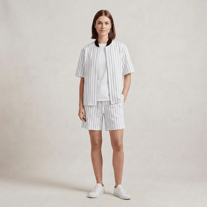 Unisex Striped Baseball Jersey Full-Zip - | 234 Collectives