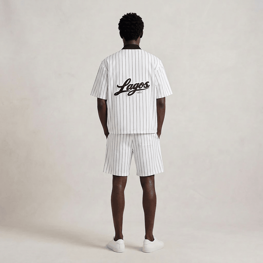 Unisex Striped Baseball Jersey Full - Zip - | 234 Collectives