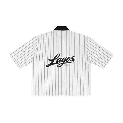 Unisex Striped Full - Zip Baseball Jersey - | 234 Collectives
